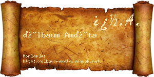 Ölbaum Amáta névjegykártya